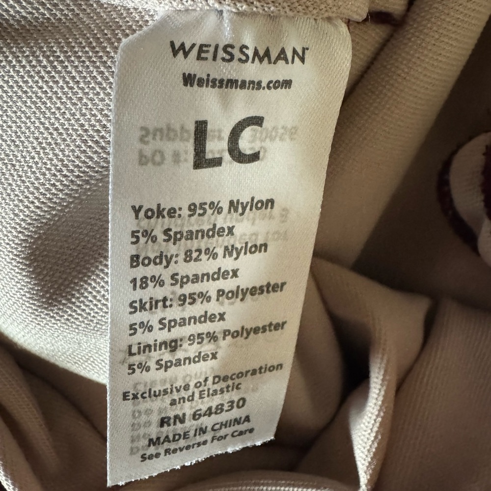 Weissman Charmeuse cutaway Chasing Cars dance costume / dress Size LC / 14 - Picture 13 of 13